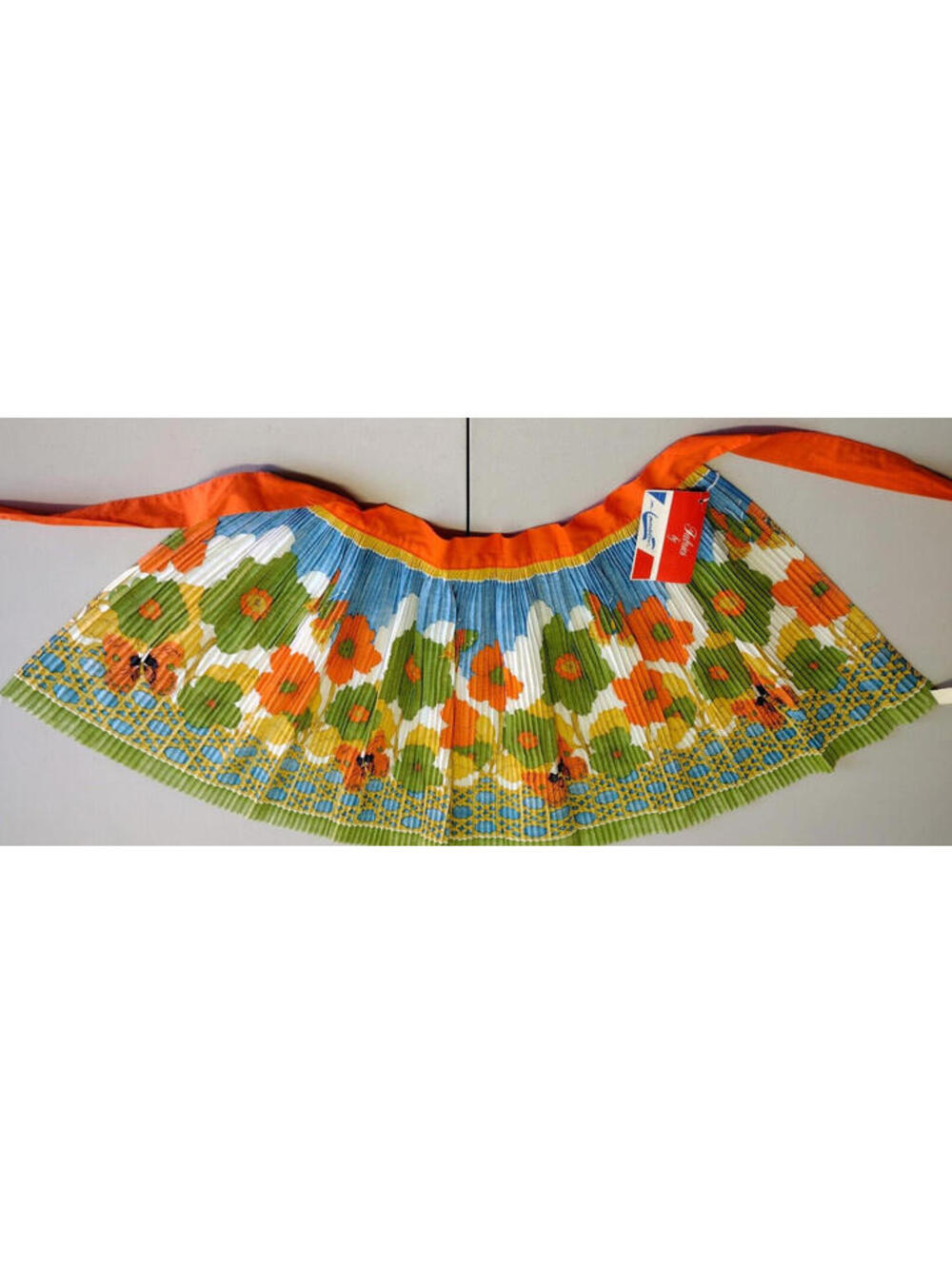 60s 70s Apron Psychedelic Colors Butterflies Vibrant Colors Lowenstein Deadstock